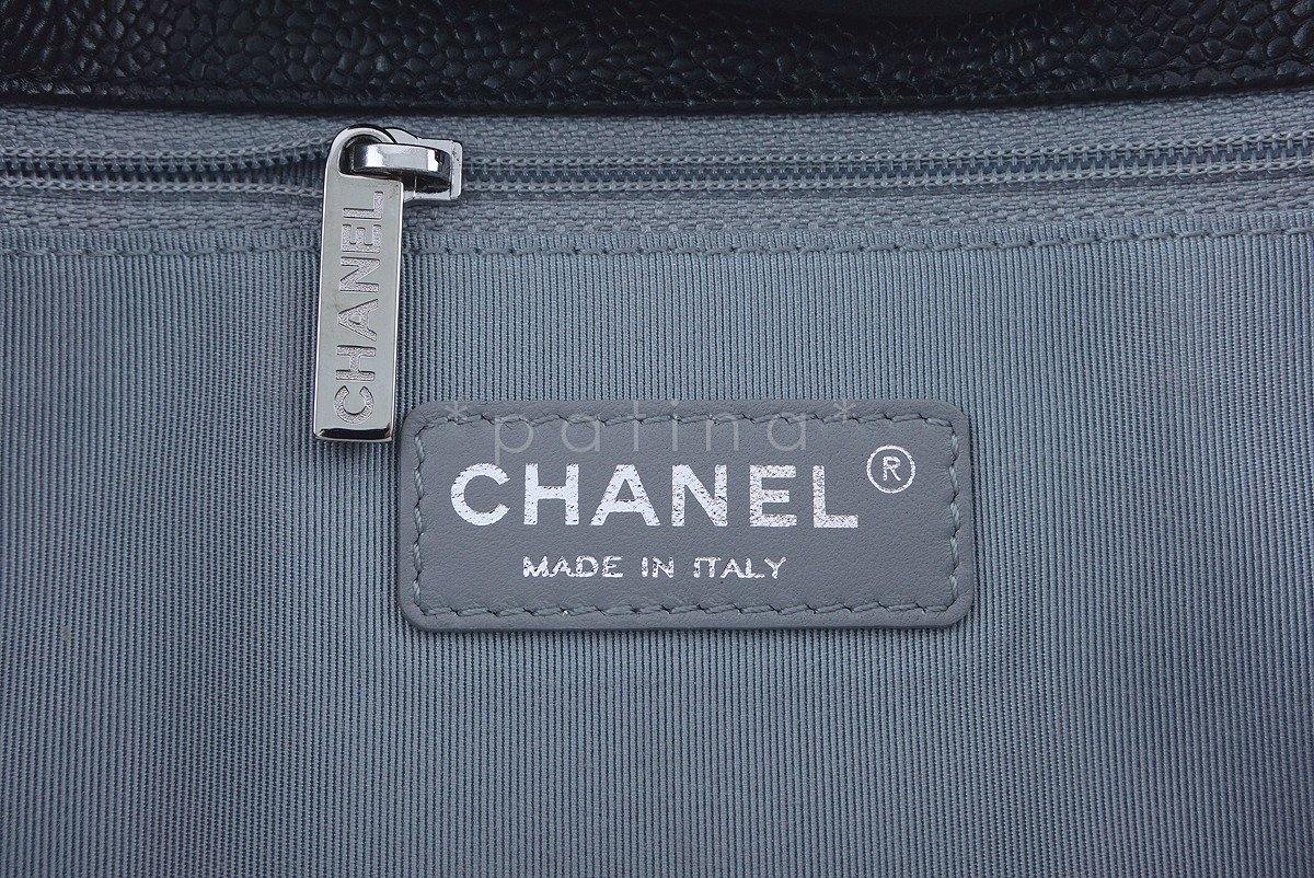 Chanel Black Caviar Classic French Riviera Flap Bag - Image 10