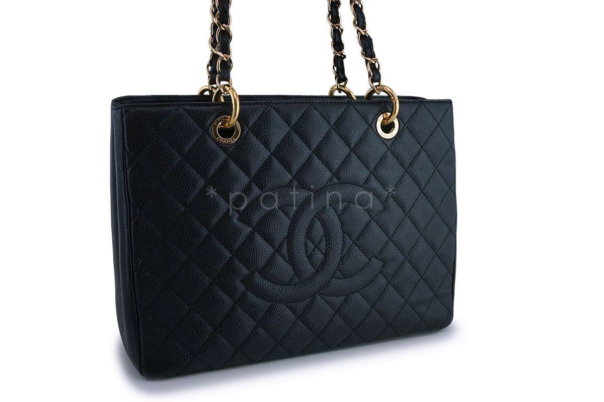 Chanel Black Caviar Classic Grand Shopper GST Tote Bag GHW - Image 3