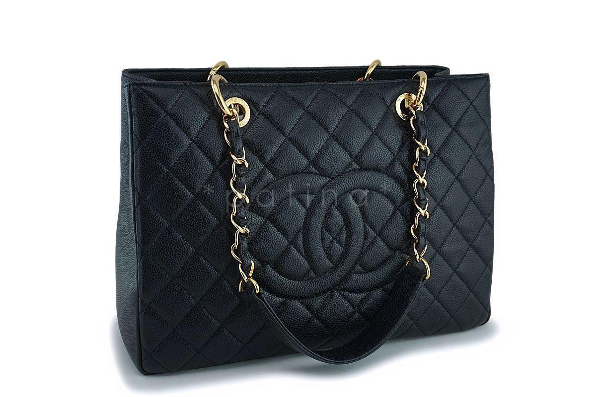 Chanel Black Caviar Classic Grand Shopper Tote GST Bag GHW - Image 2