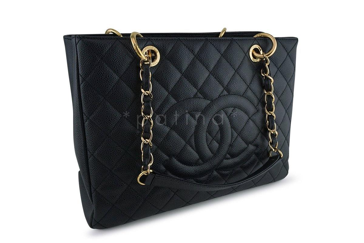 Chanel Black Caviar Classic Grand Shopper Tote GST Shopping Bag GHW - Image 2