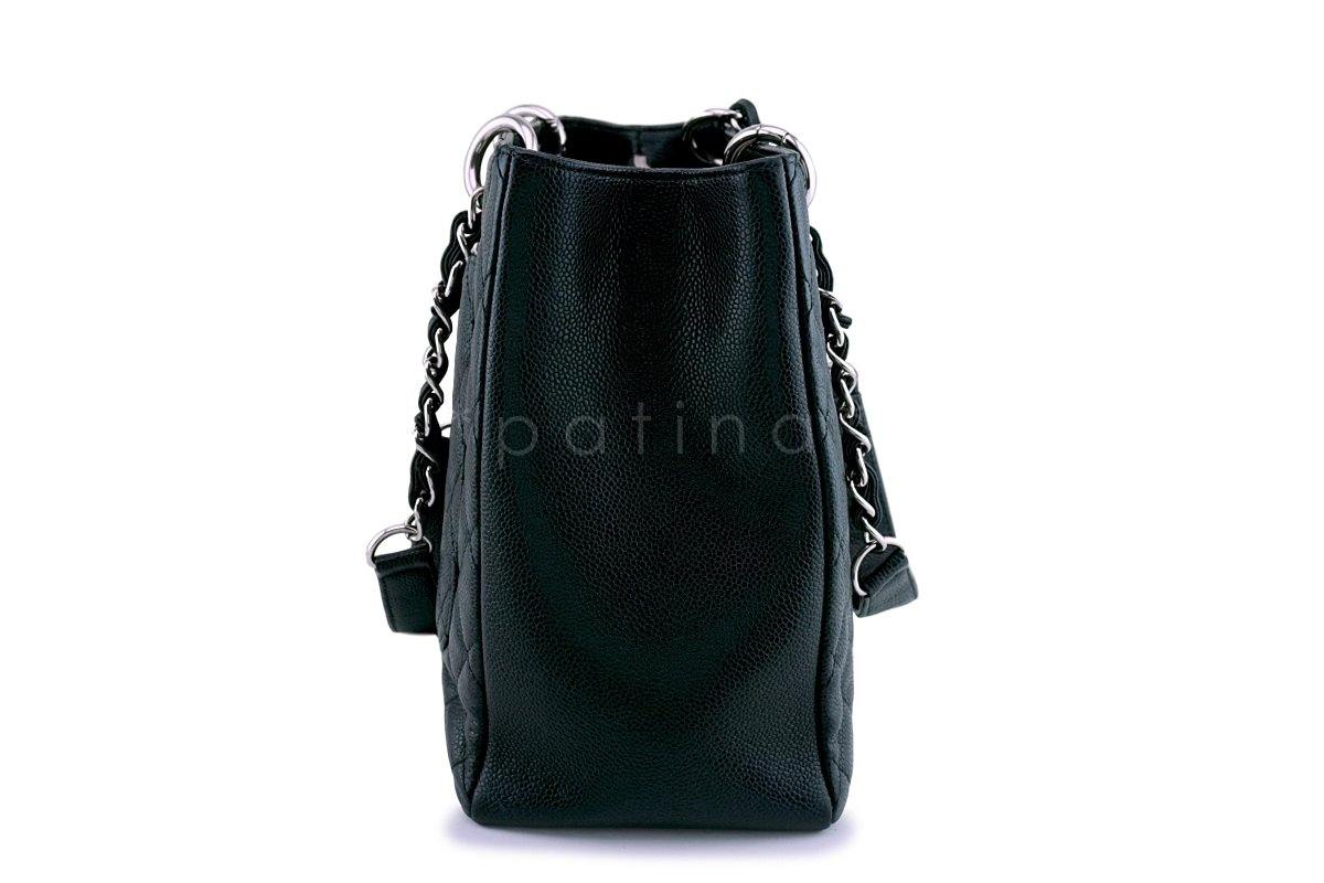 Chanel Black Caviar Classic Grand Shopper Tote GST Shopping Bag SHW - Image 4
