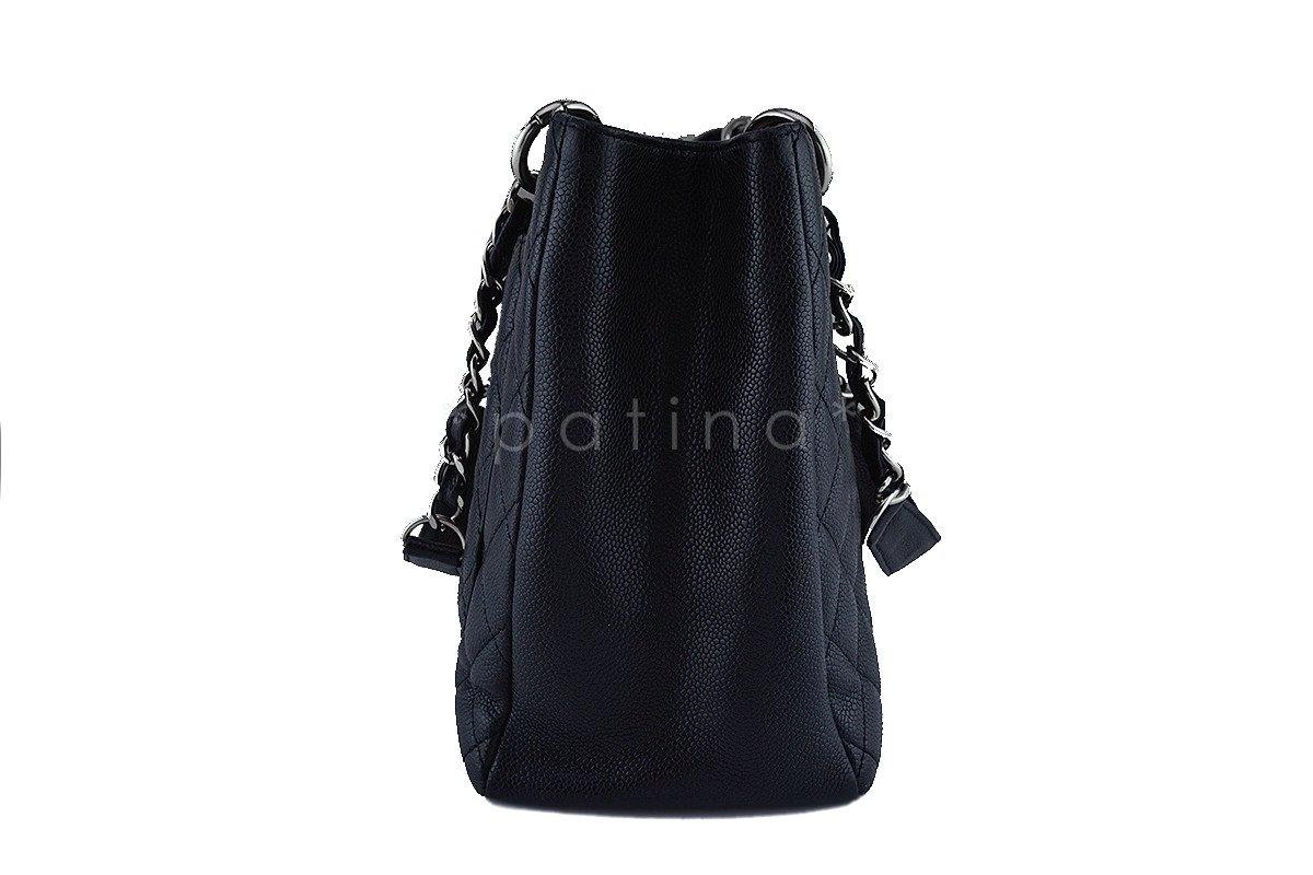 Chanel Black Caviar Classic Grand Shopper Tote GST Shopping Bag SHW - Image 4