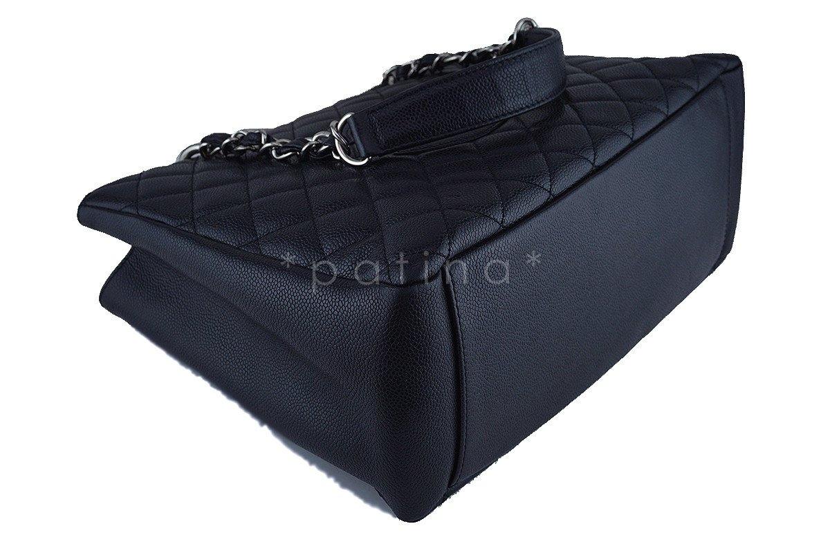 Chanel Black Caviar Classic Grand Shopper Tote GST Shopping Bag SHW - Image 7
