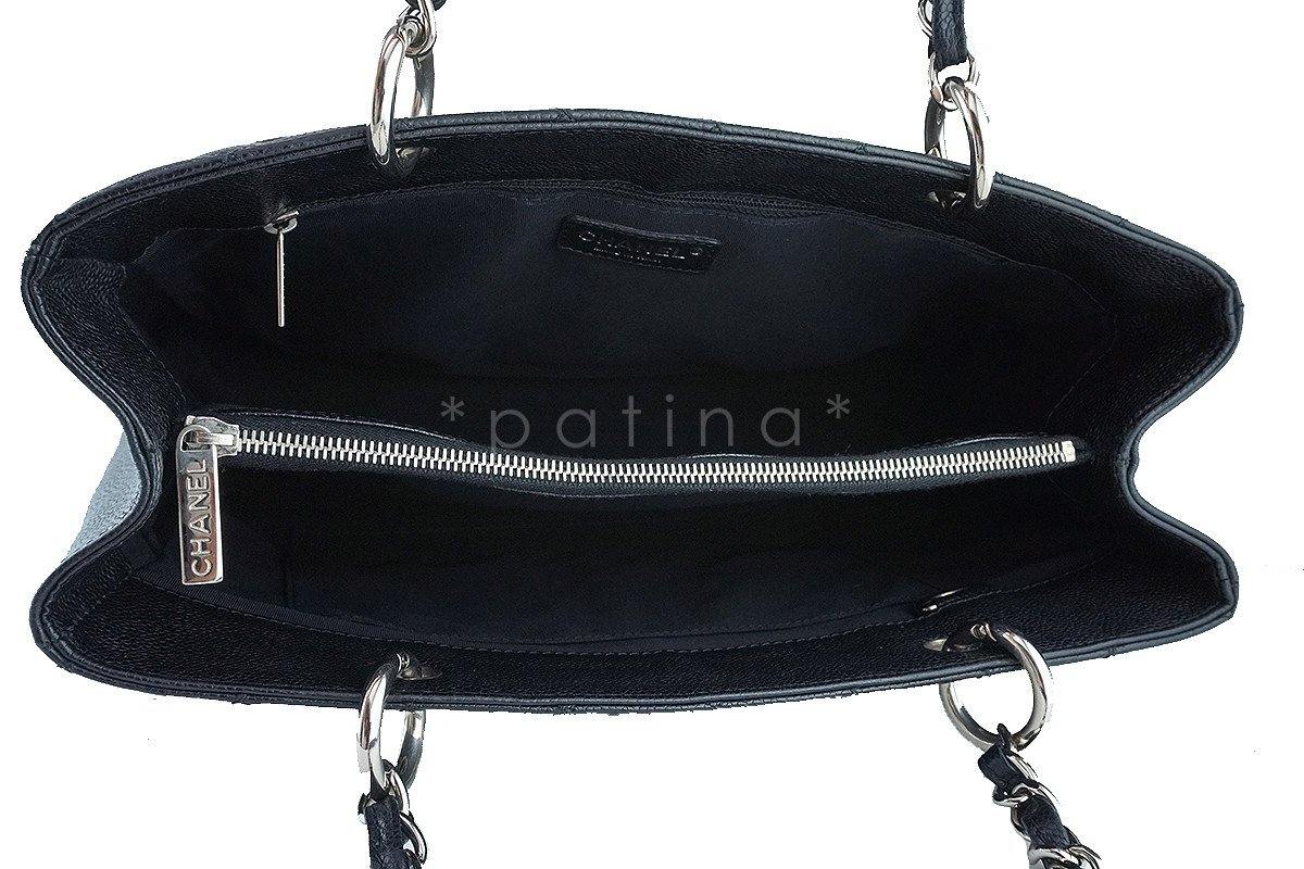 Chanel Black Caviar Classic Grand Shopper Tote GST Shopping Bag SHW - Image 9