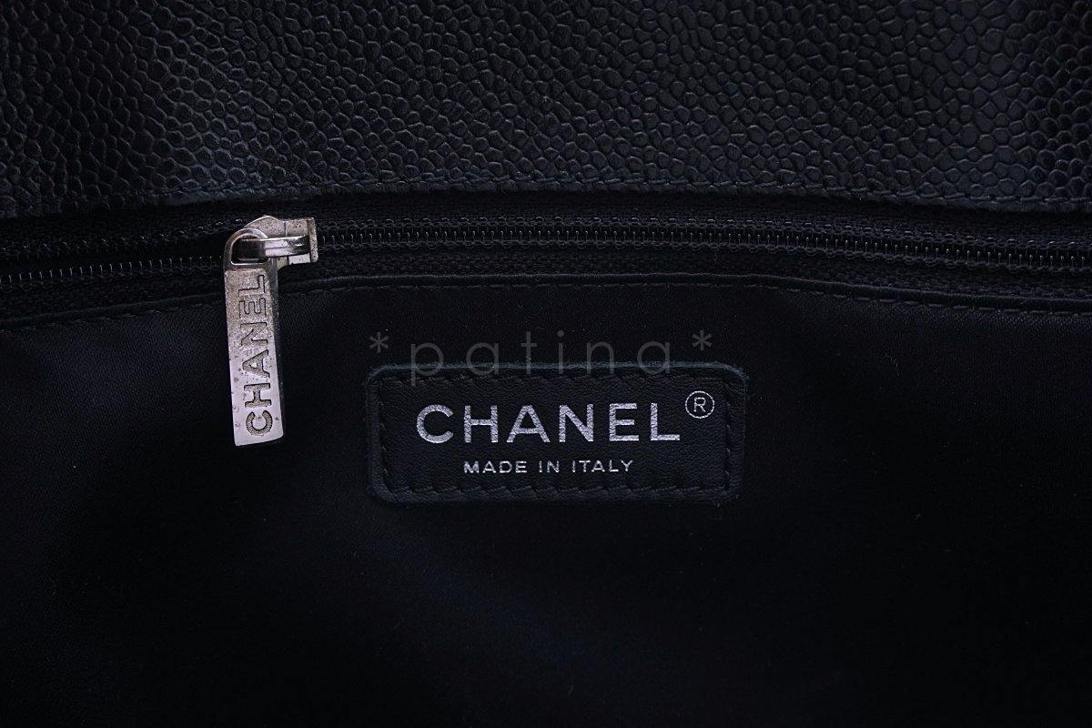 Chanel Black Caviar Classic Grand Shopper Tote GST Shopping Bag SHW - Image 11