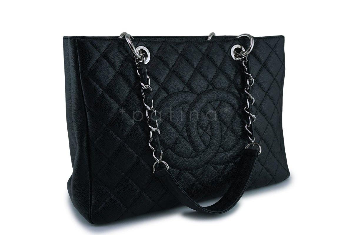 Chanel Black Caviar Classic Grand Shopper Tote GST Shopping Bag SHW - Image 2