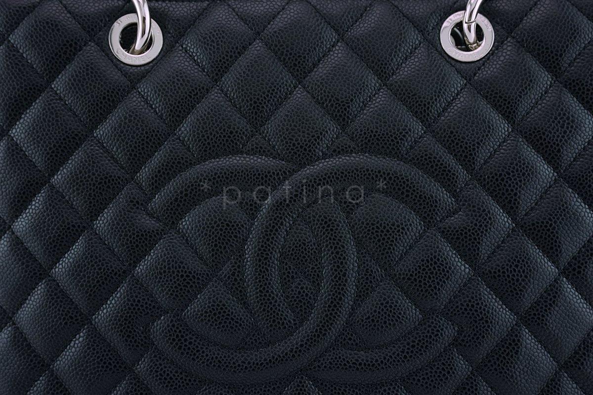 Chanel Black Caviar Classic Grand Shopper Tote GST Shopping Bag SHW - Image 8