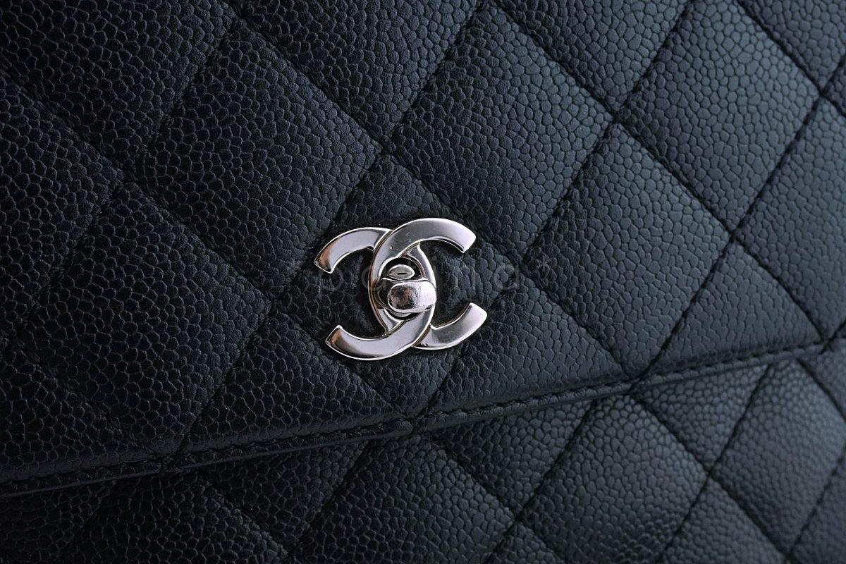 Chanel Black Caviar Classic Kelly Flap Bag SHW - Image 7