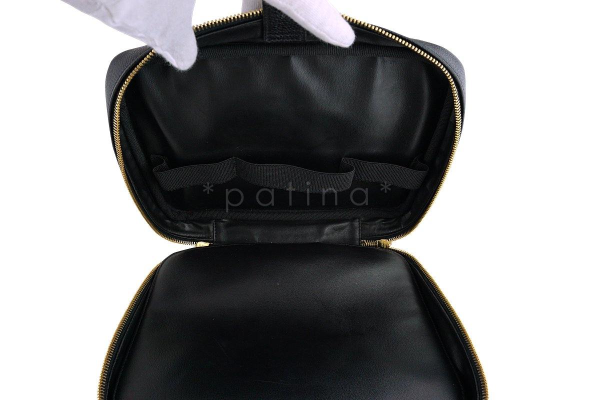Chanel Black Caviar Classic Vanity Case Bag - Image 10
