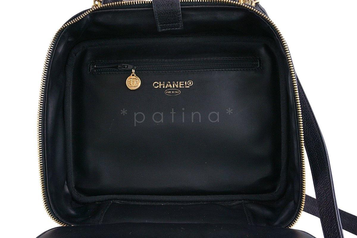 Chanel Black Caviar Classic Vanity Case Bag - Image 11
