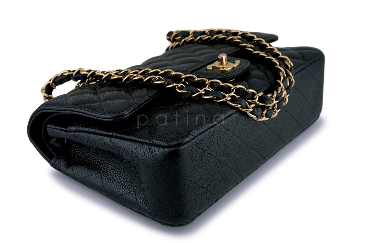 Chanel Black Caviar Classic Medium Double Flap Bag 24k GHW - Image 6