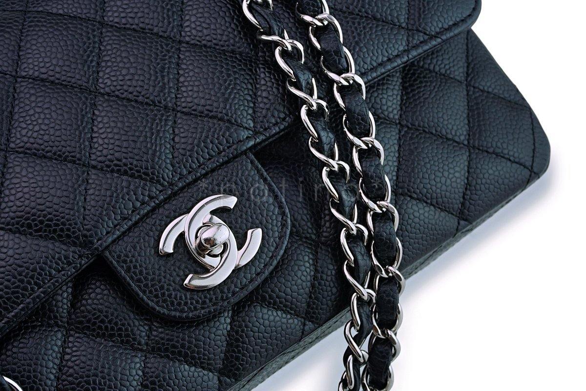 Chanel Black Caviar Classic Medium Double Flap Bag SHW - Image 8