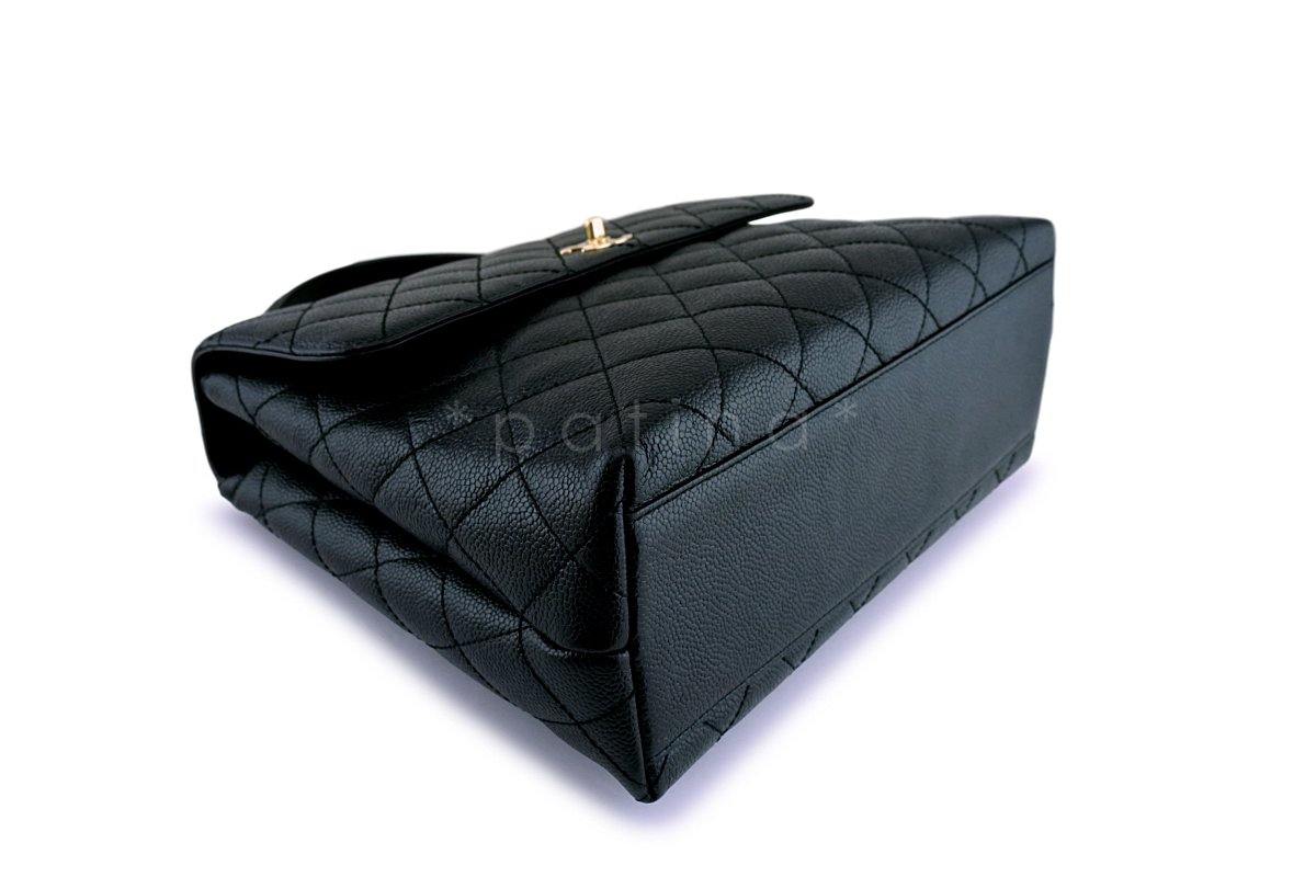 Chanel Black Caviar Classic Quilted Kelly Flap Bag 24k GHW - Image 6