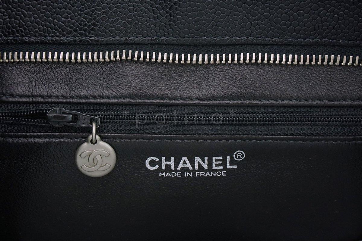 Chanel Black Caviar Classic Quilted Medallion Shopper Tote Bag SHW - Image 9