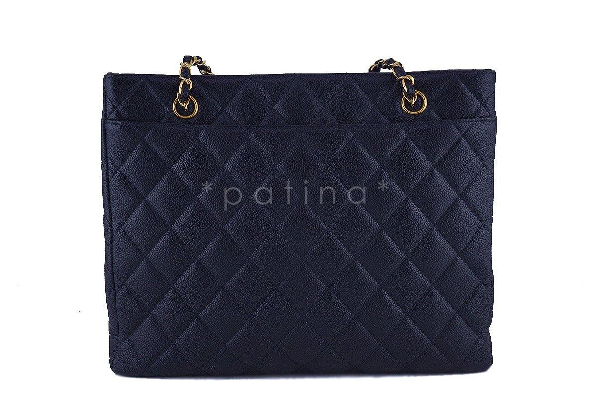 Chanel Black Caviar Classic Quilted Shopper Tote Bag - Image 5