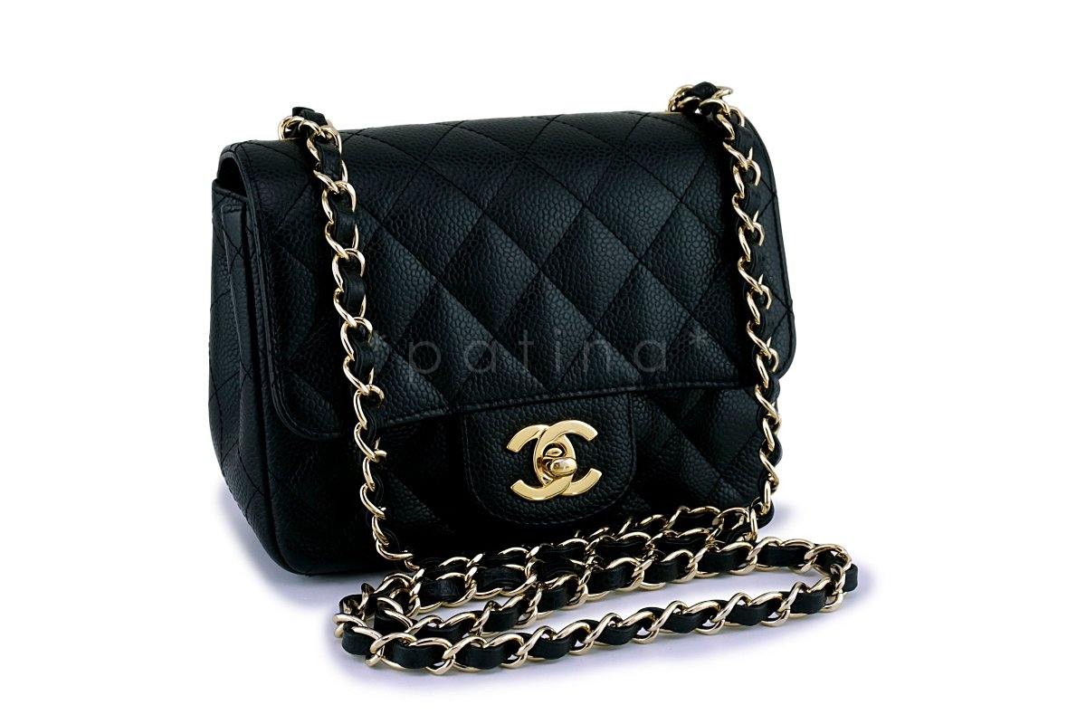 Chanel Black Caviar Classic Quilted Square Mini Flap Bag GHW - Image 2