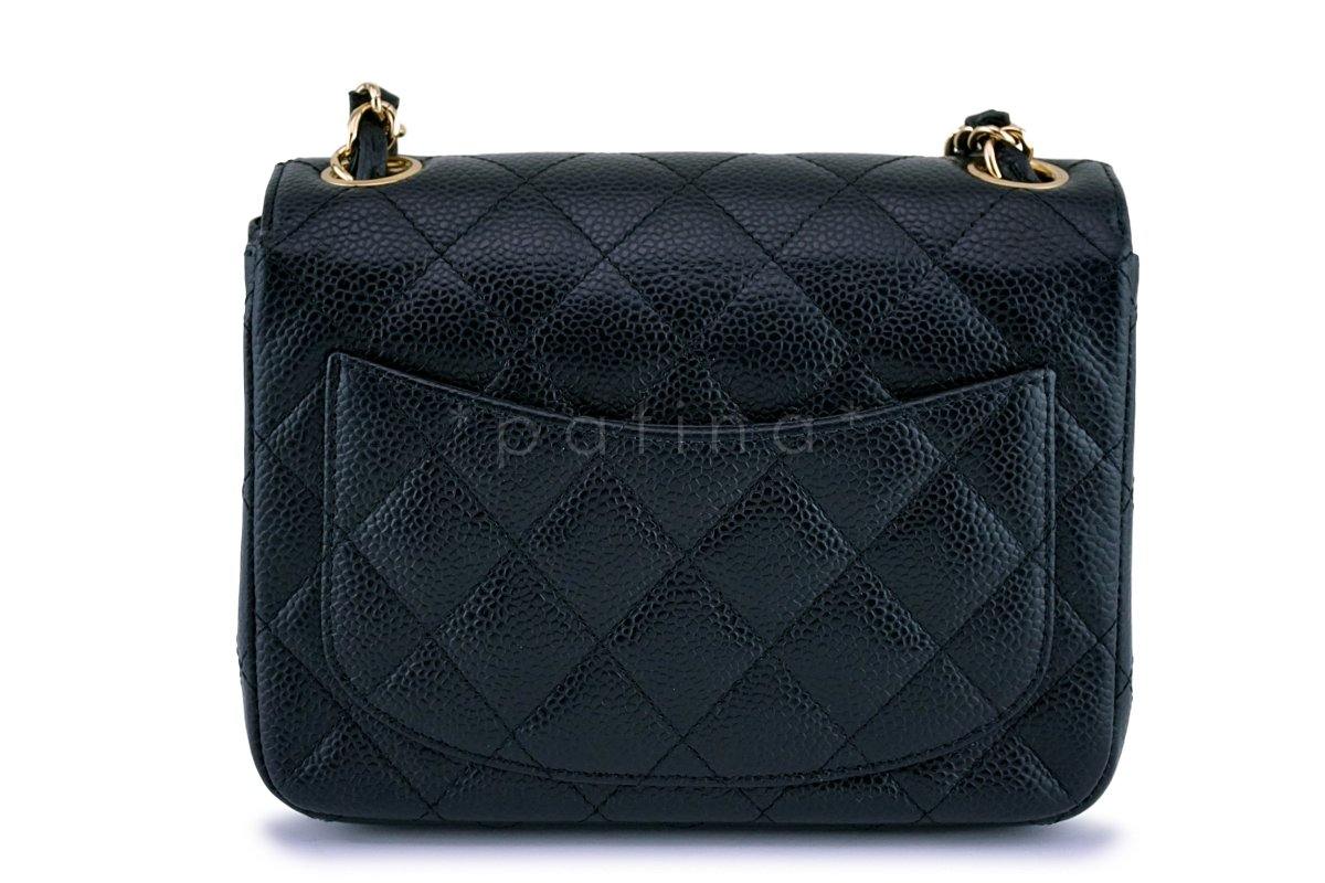 Chanel Black Caviar Classic Quilted Square Mini Flap Bag GHW - Image 5