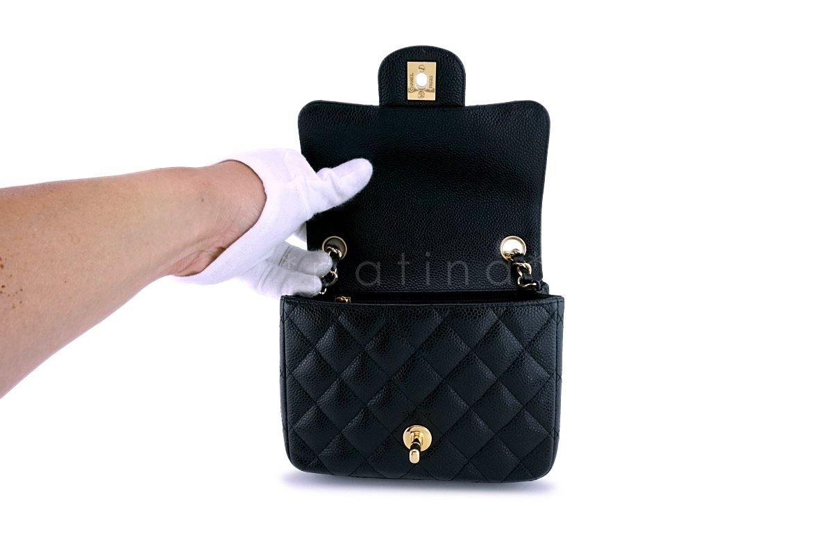 Chanel Black Caviar Classic Quilted Square Mini Flap Bag GHW - Image 8