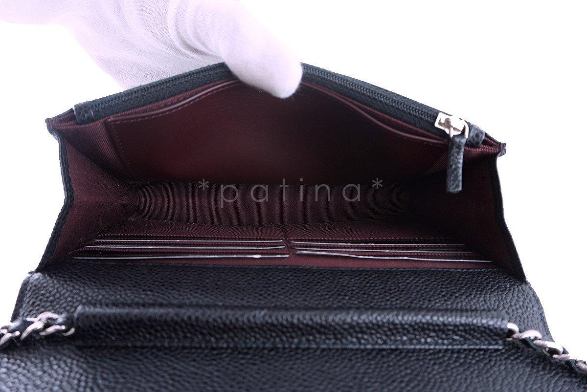 Chanel Black Classic Quilted WOC Wallet on Chain Flap Bag - Image 10
