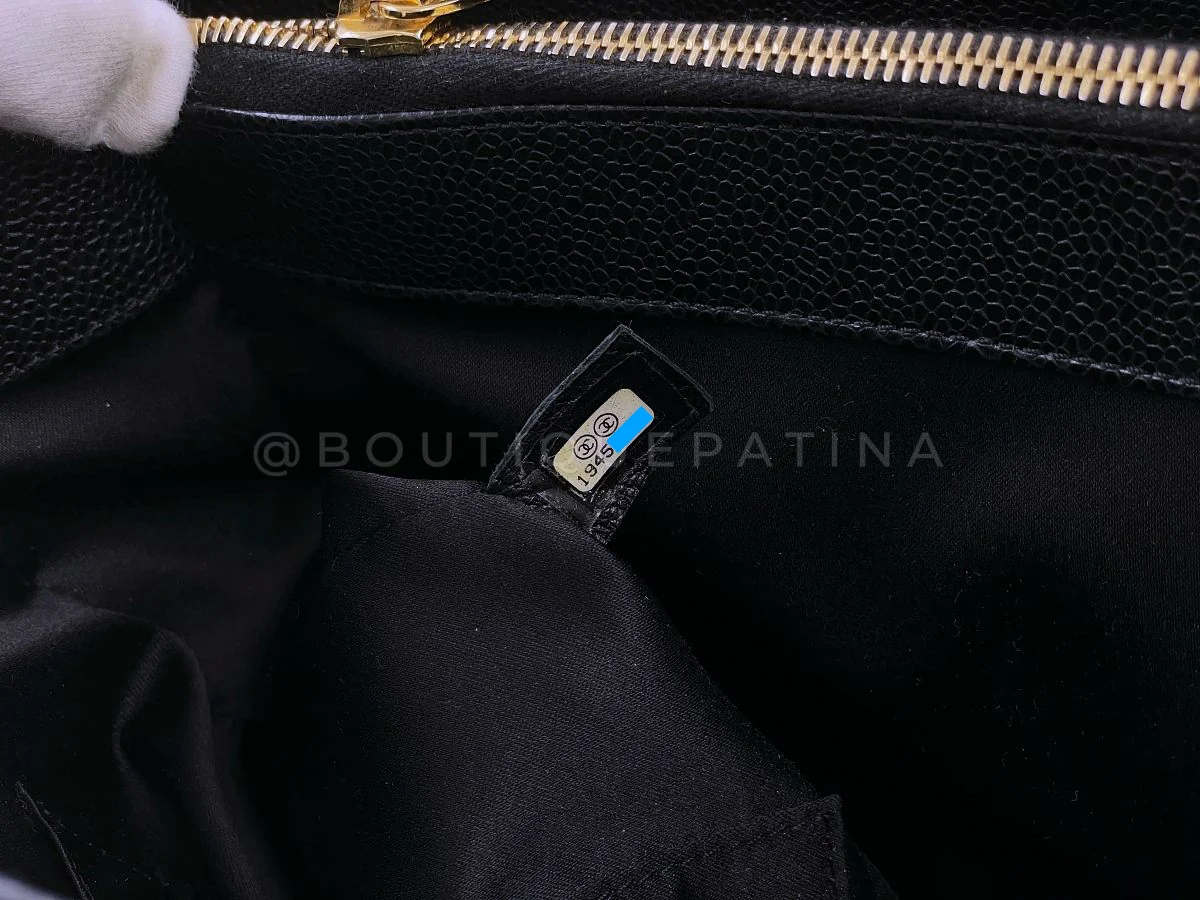Chanel Black Caviar Grand Shopper Tote Bag GST GHW - Image 11