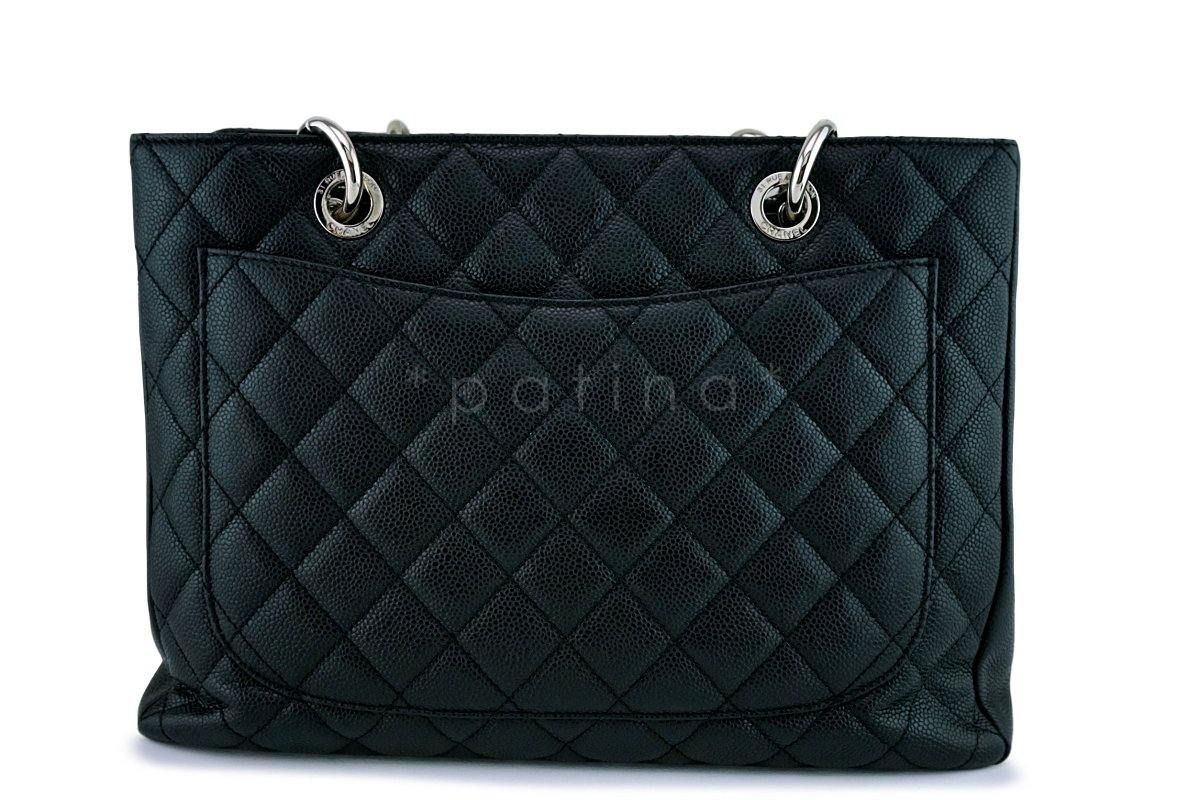 Chanel Black Caviar Grand Shopper Tote Classic GST Bag SHW - Image 5