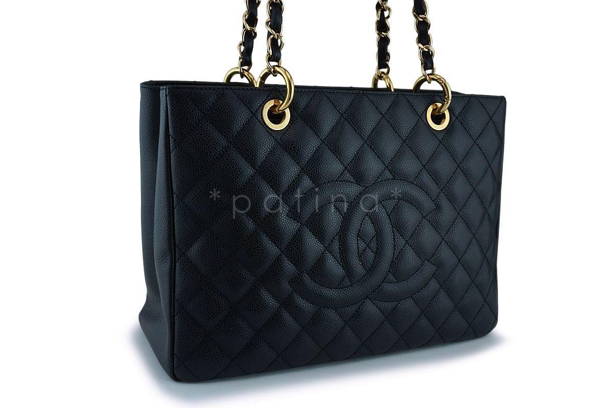 Chanel Black Caviar Grand Shopper Tote GST Bag GHW - Image 3