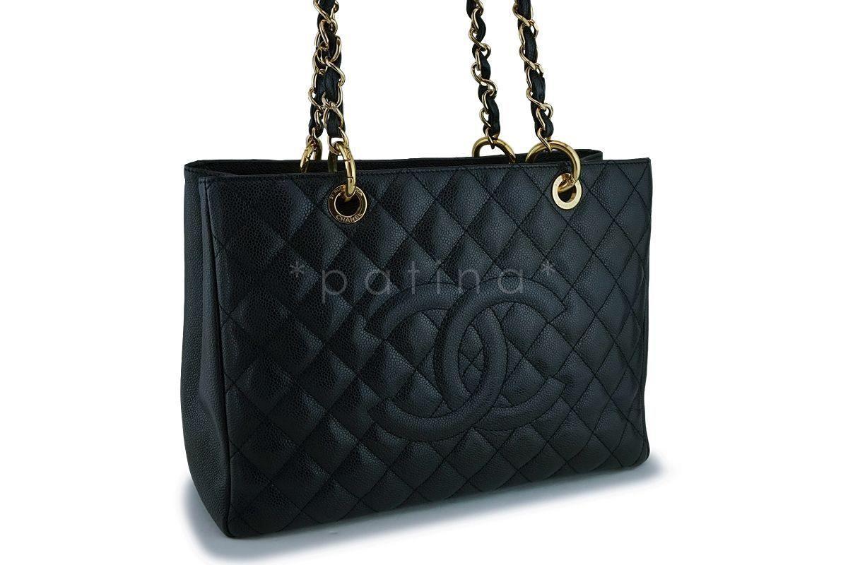 Chanel Black Caviar Grand Shopper Tote GST Bag GHW - Image 3