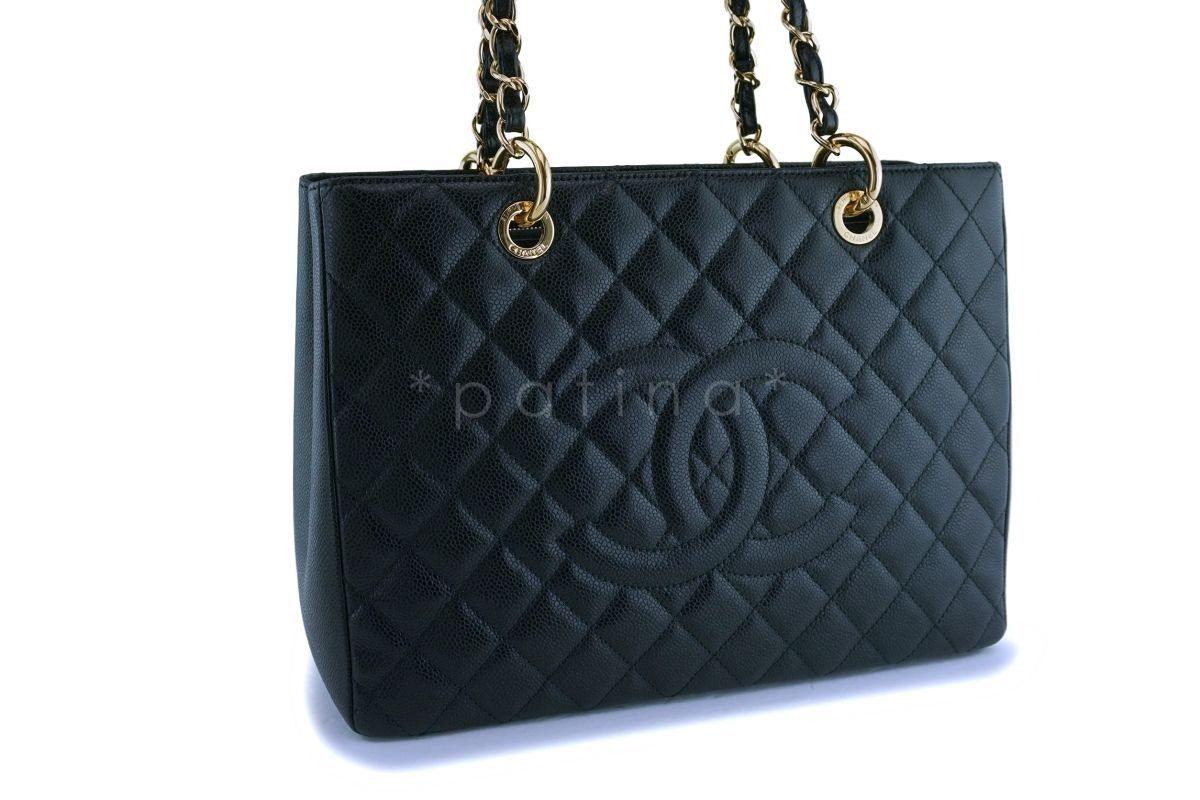 Chanel Black Caviar Grand Shopper Tote GST Bag GHW - Image 3