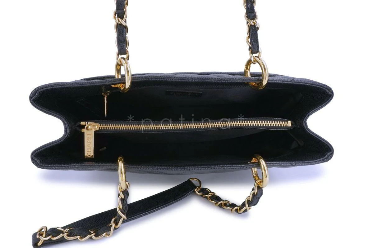 Chanel Black  Caviar Grand Shopper Tote GST Bag GHW - Image 9