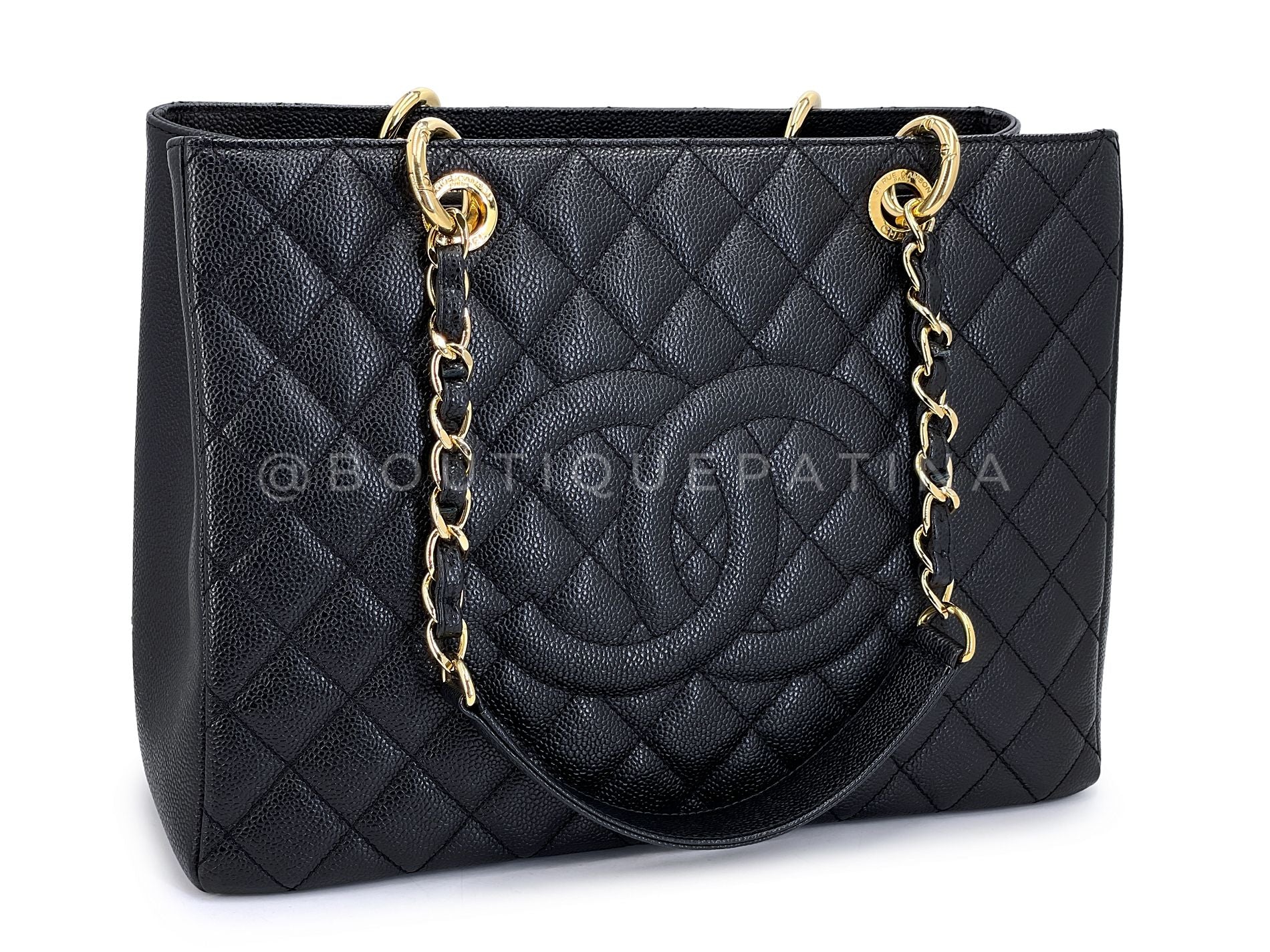 Chanel Black Caviar Grand Shopper Tote GST Bag GHW R1K - Image 2