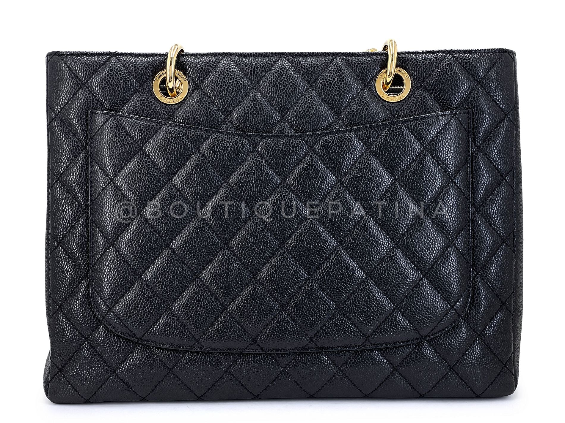 Chanel Black Caviar Grand Shopper Tote GST Bag GHW R1K - Image 5