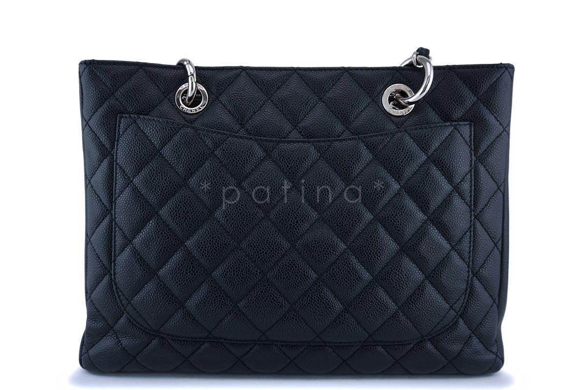Chanel Black Caviar Grand Shopper Tote GST Bag SHW - Image 5