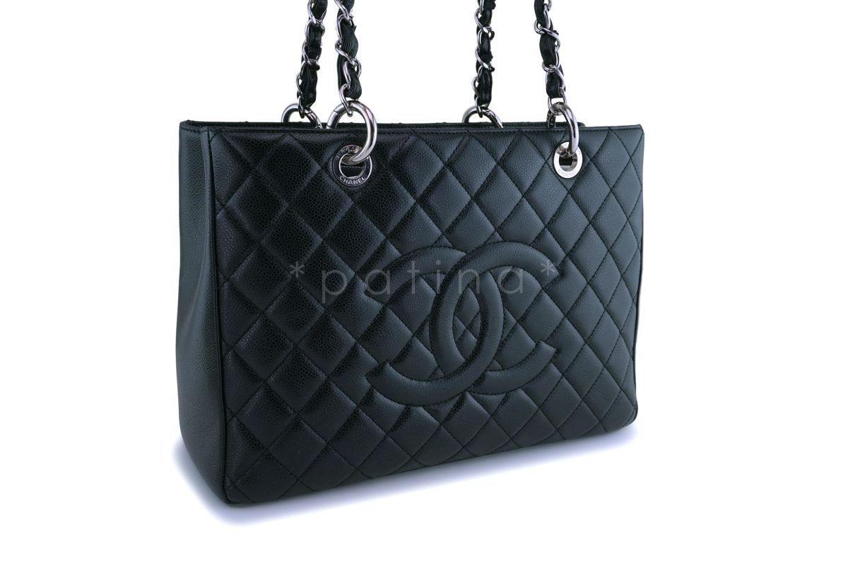 Chanel Black  Caviar Grand Shopper Tote GST Bag SHW 5I2 - Image 3