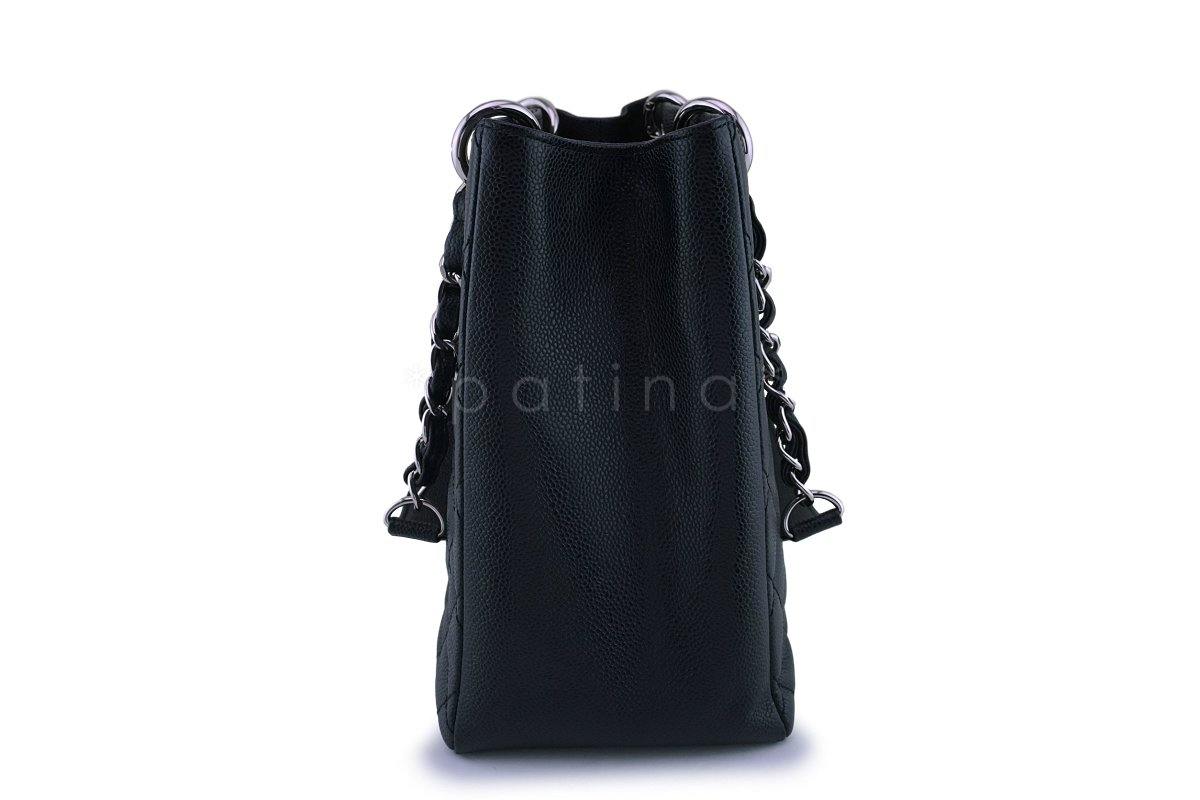 Chanel Black Caviar Grand Shopper Tote GST Bag SHW - Image 4