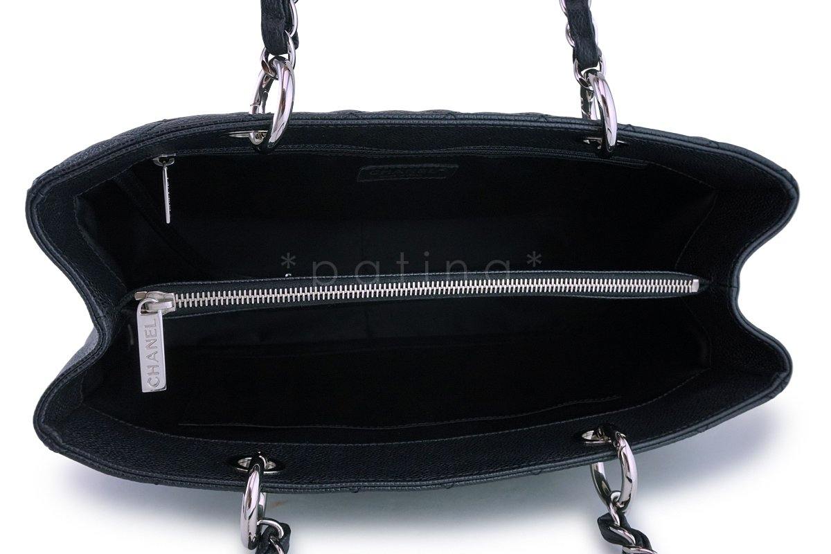 Chanel Black Caviar Grand Shopper Tote GST Bag SHW - Image 9