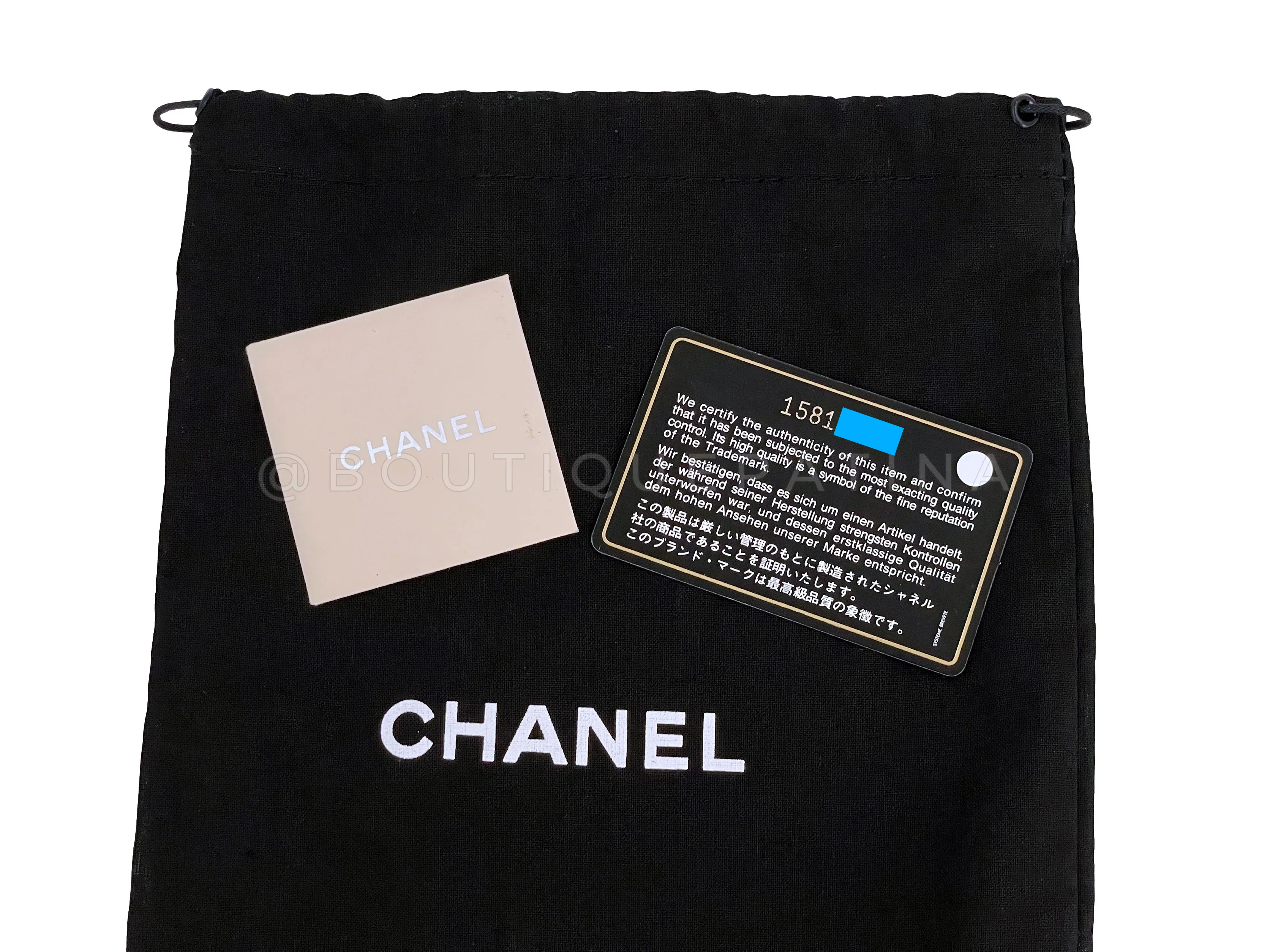 Chanel Black Caviar Half Moon Wallet on Chain WOC Flap Bag SHW - Image 13