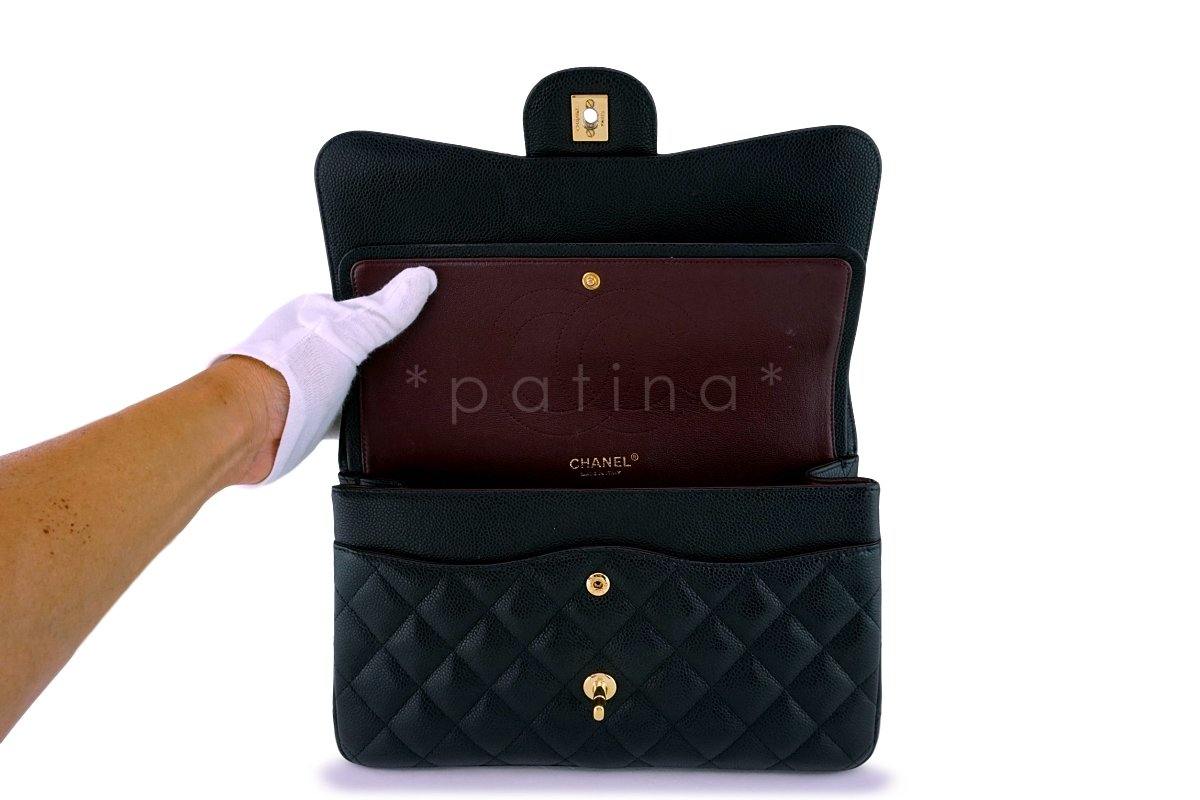 Chanel Black Caviar Jumbo Classic Double Flap Bag GHW - Image 9
