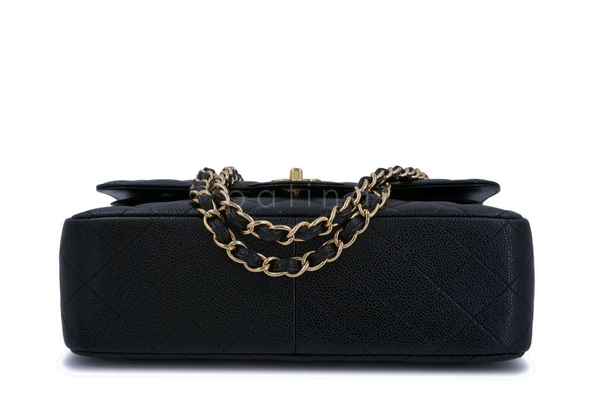 Chanel Black Caviar Jumbo Classic Double Flap Bag GHW - Image 6