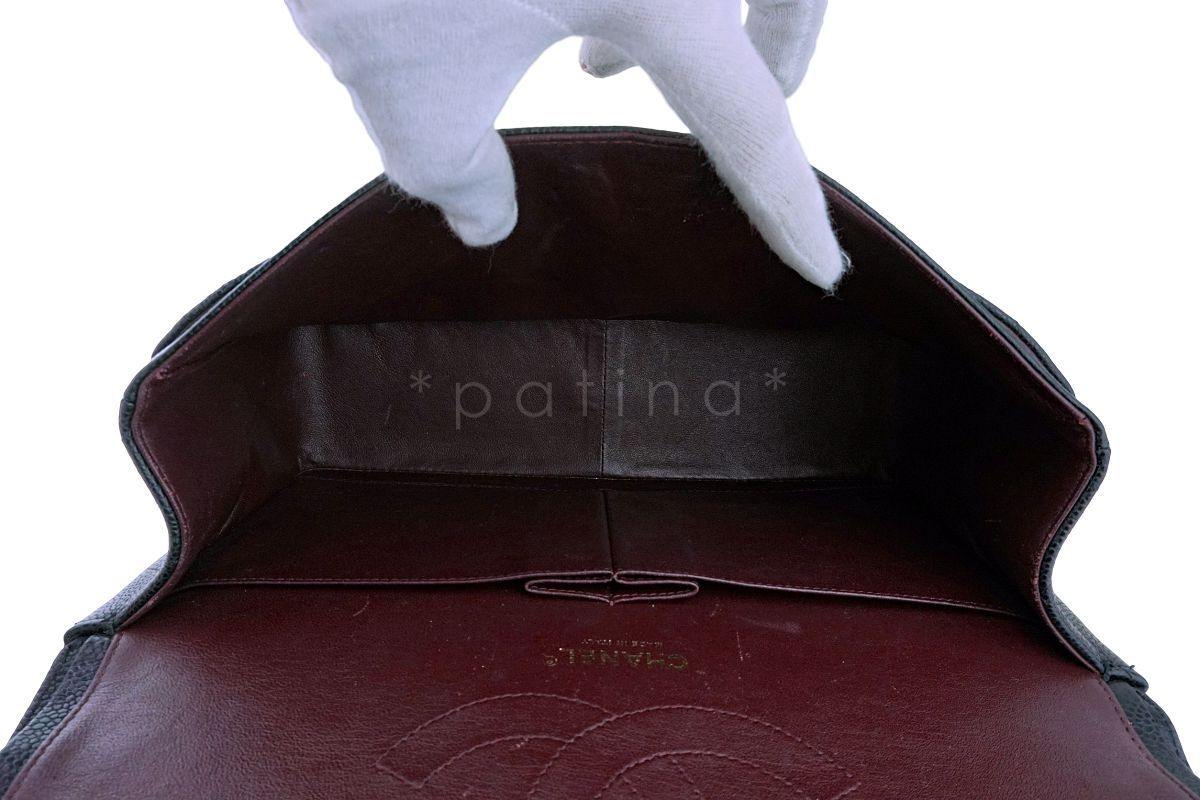 Chanel Black Caviar Jumbo Classic Double Flap Bag GHW - Image 10