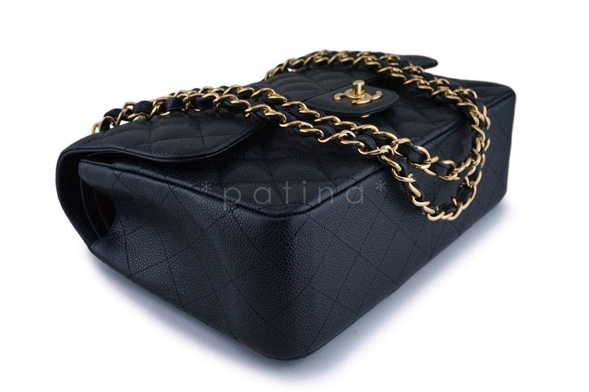 Chanel Black Caviar Jumbo Classic Double Flap Bag GHW - Image 7