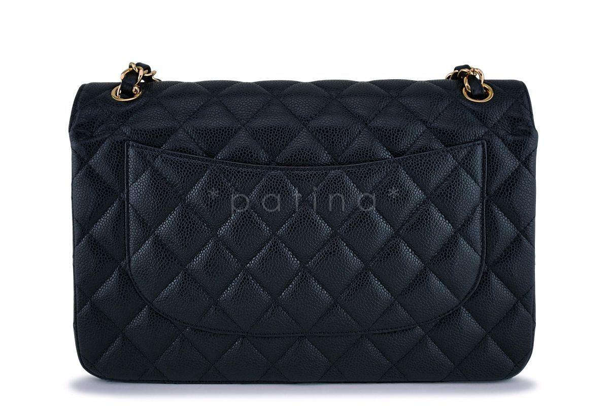 Chanel Black Caviar Jumbo Classic Double Flap Bag GHW - Image 5