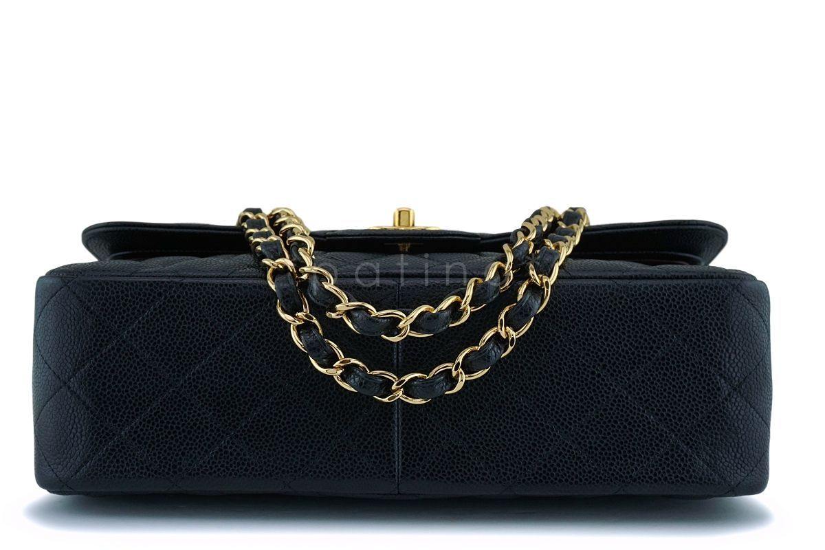 Chanel Black Caviar Jumbo Classic Double Flap Bag GHW - Image 6