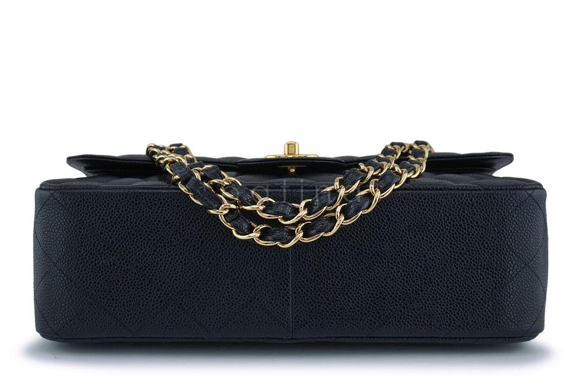 Chanel Black Caviar Jumbo Classic Double Flap Bag GHW - Image 6