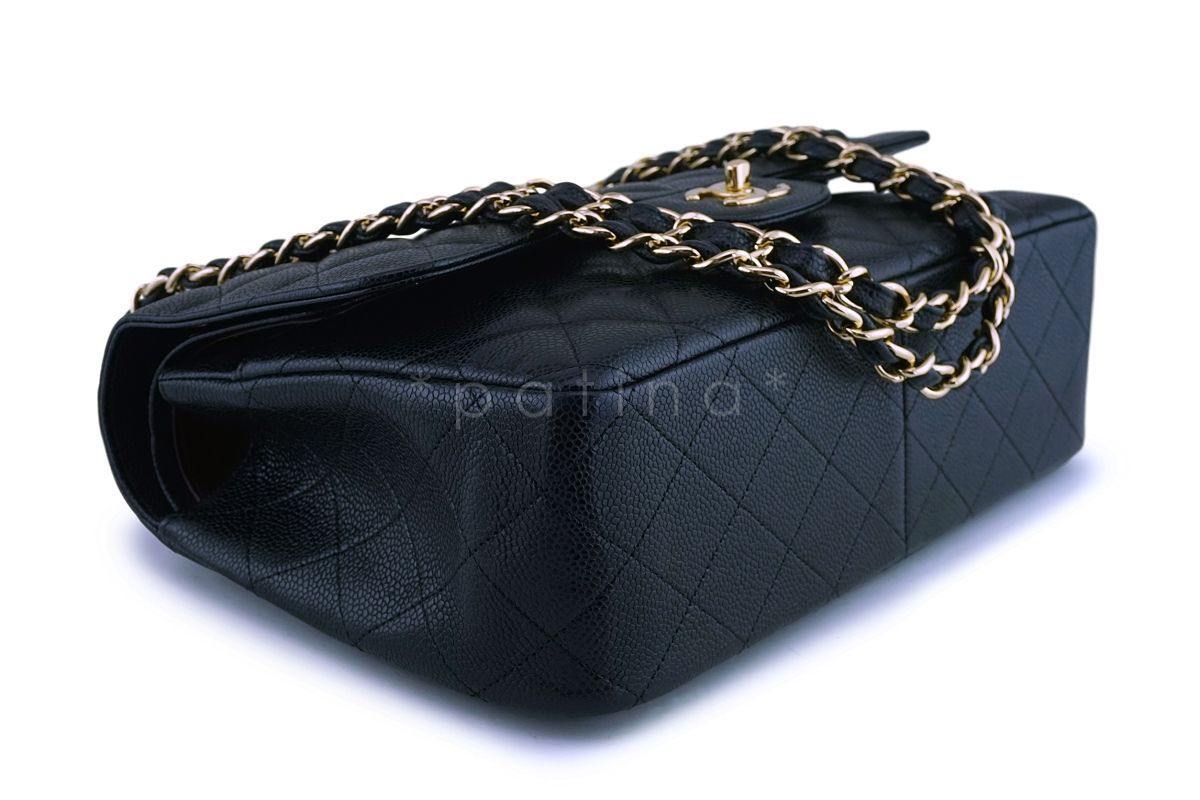 Chanel Black Caviar Jumbo Classic Double Flap Bag GHW - Image 7