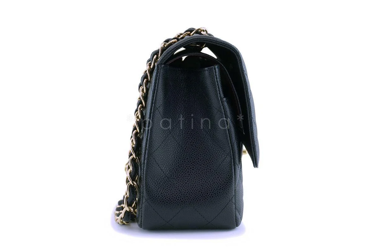 Chanel Black Caviar Jumbo Classic Double Flap Bag GHW - Image 4