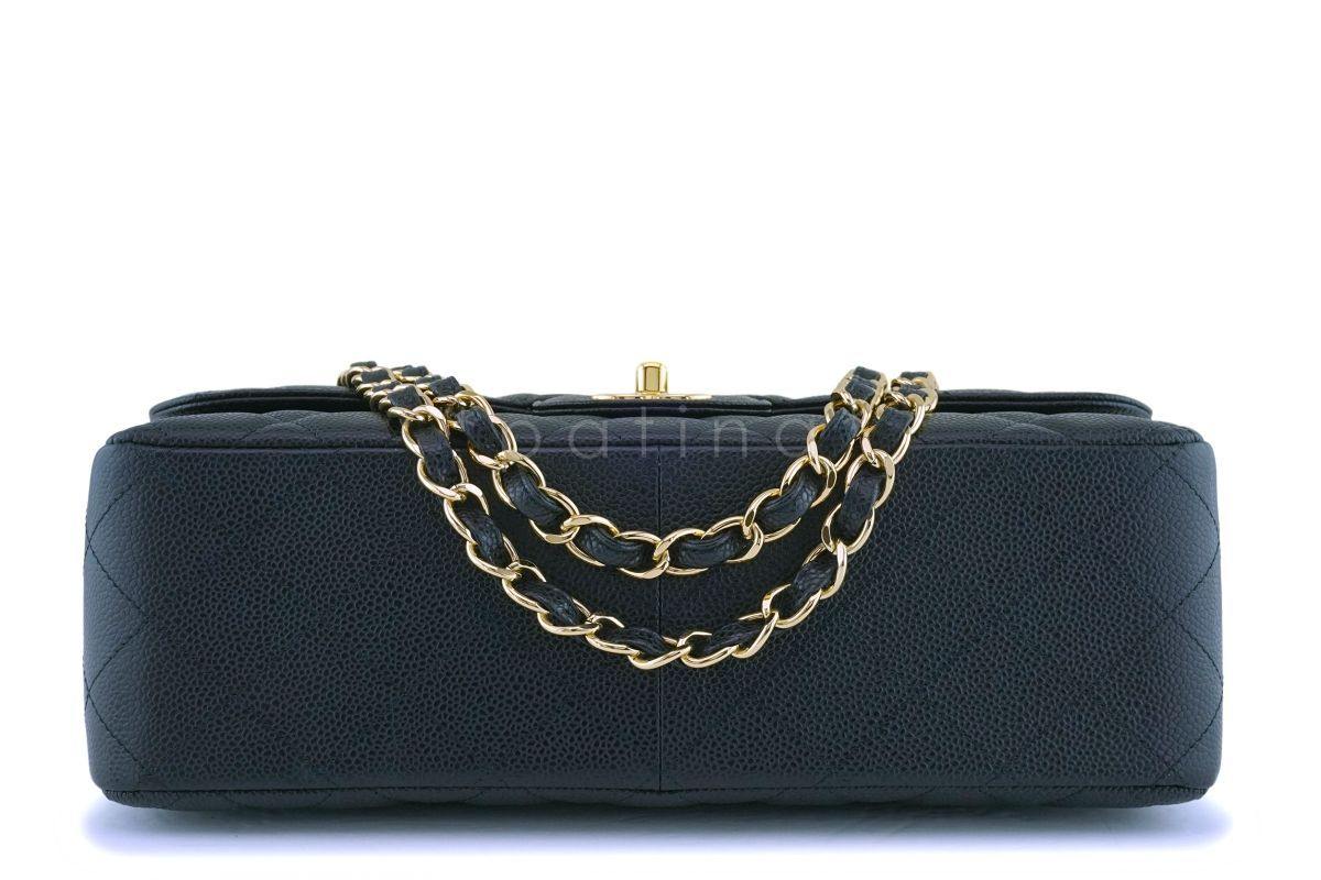 Chanel Black Caviar Jumbo Classic Double Flap Bag GHW - Image 6
