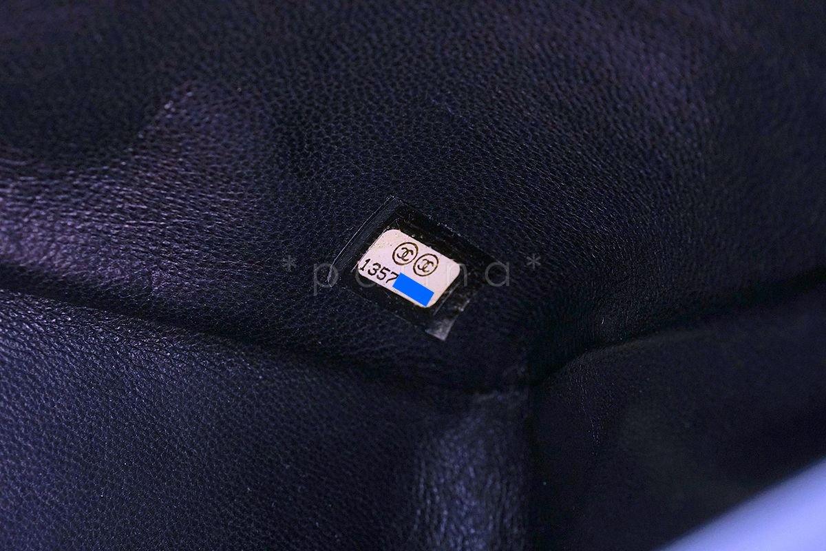 Chanel Black Caviar Jumbo Classic Flap Bag SHW - Image 12