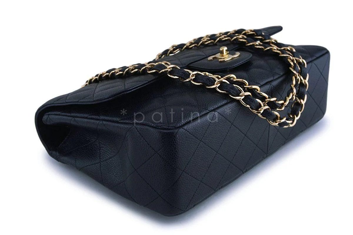Chanel Black Caviar Jumbo Large Classic Flap Bag GHW - Image 7