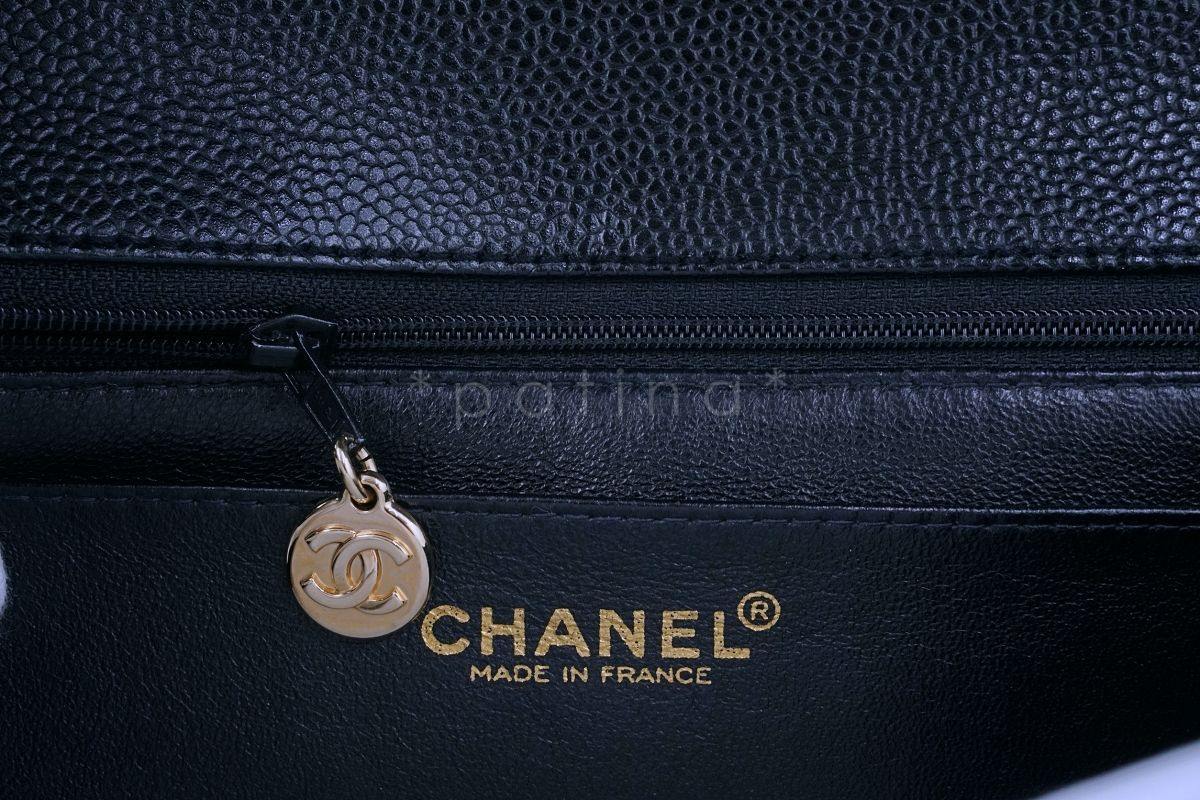 Chanel Black Caviar Large Kelly Flap Tote Bag 24k GHW - Image 10