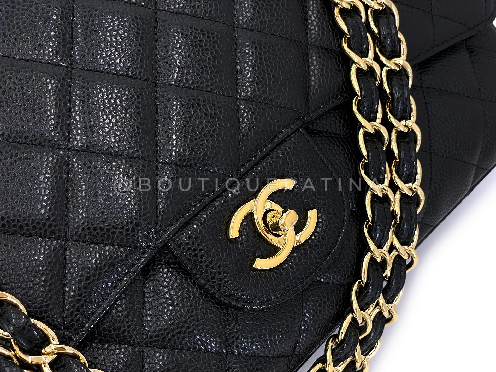 Chanel Black Caviar Maxi Classic Double Flap Bag  GHW DSV - Image 8